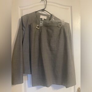 Boss‎ Houndstooth Suit Set Hidden Button Blazer and Skirt 12 Career Business